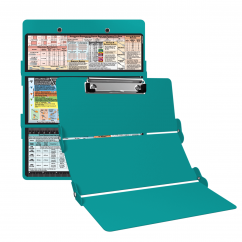 WhiteCoat Clipboard® Trifold - Teal Food Industry Edition